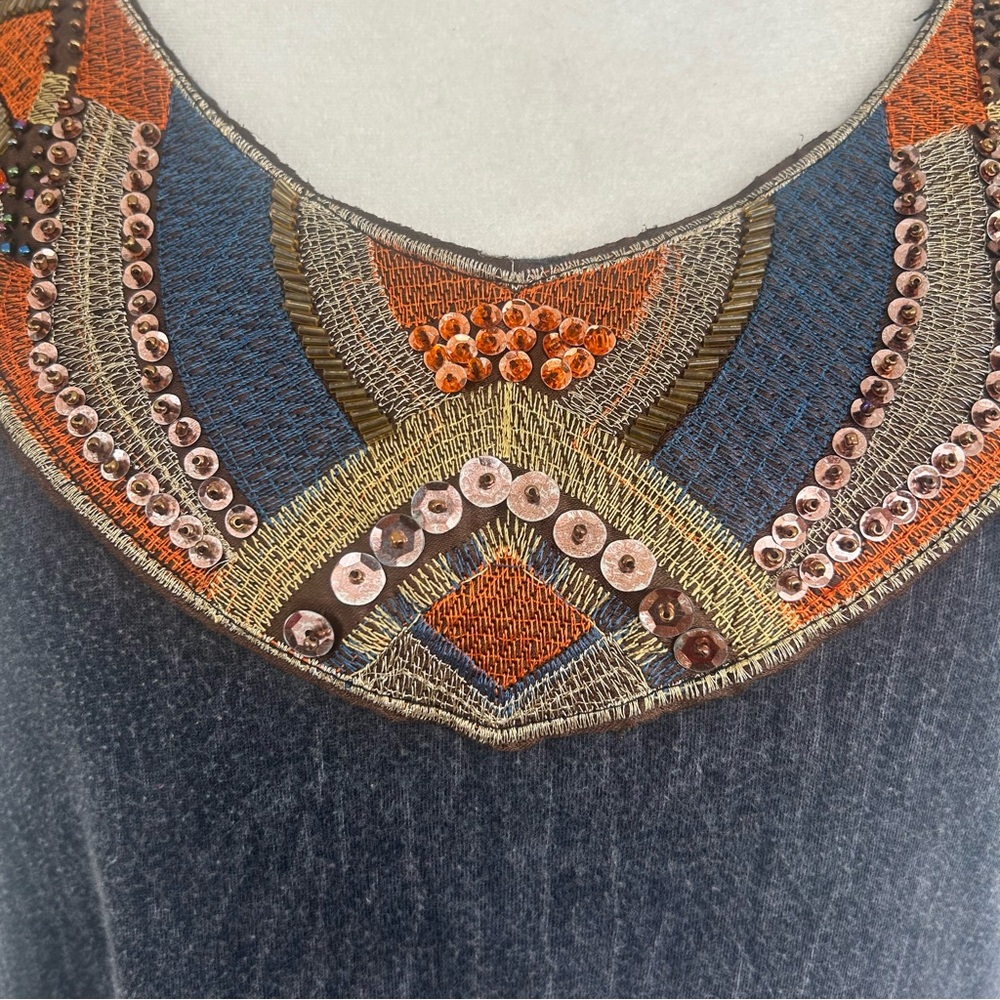 Awake Couture Beaded Tunic Racerback Tank - Picture 4 of 7